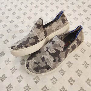Rothys Boys Camo Grey Slip-On Sneakers Size K3